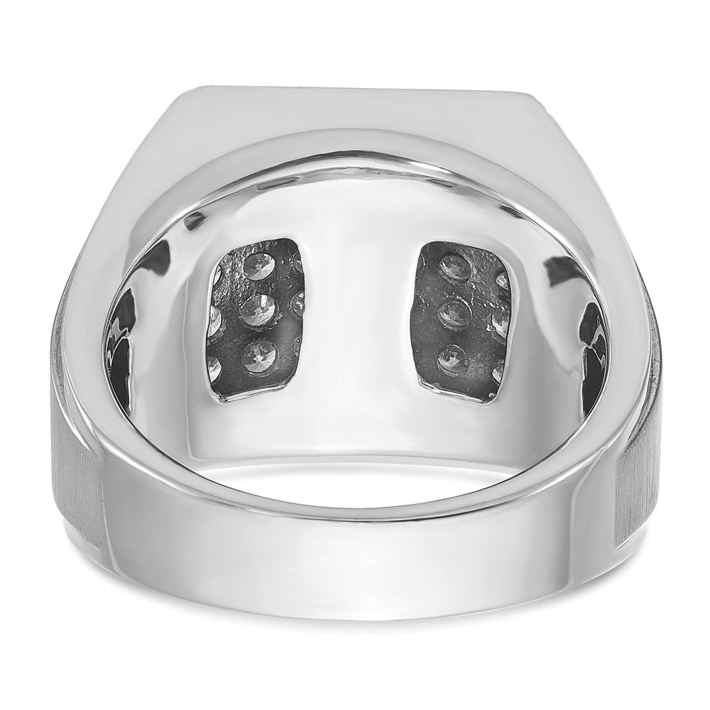 14k White Gold IBGoodman Men's Polished & Satin Cluster Ring Mounting