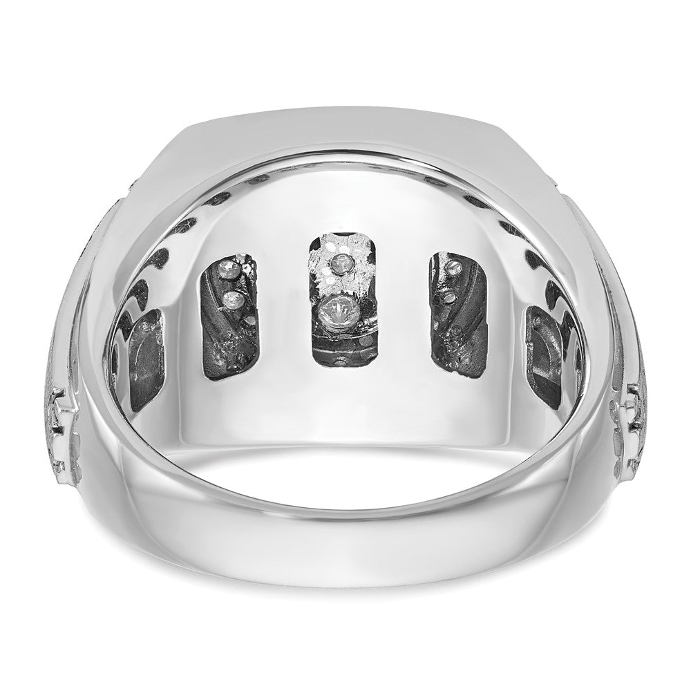 14kw IBGoodman Men's Polished & Satin Round Cluster Ring Mounting