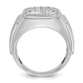14kw IBGoodman Men's Polished & Satin Square Cluster Ring Mounting