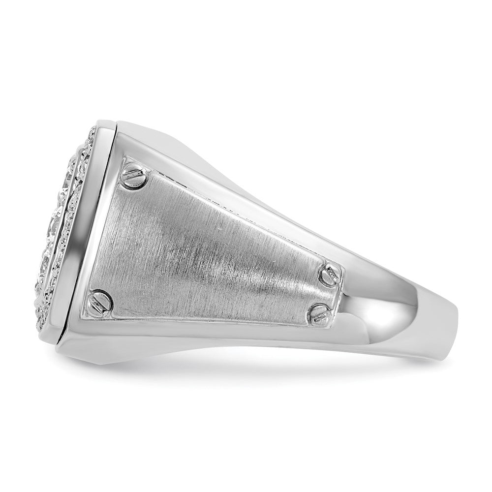 14kw IBGoodman Men's Polished & Satin Square Cluster Ring Mounting