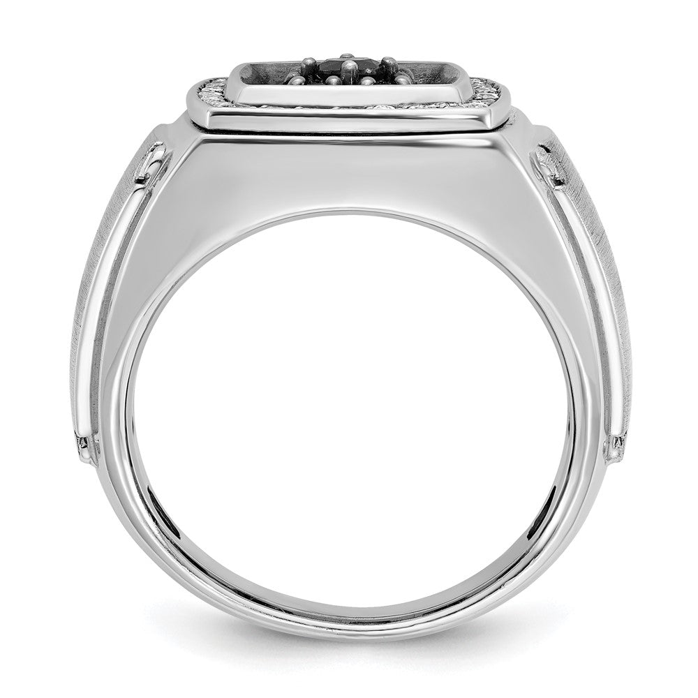 14k White Gold IBGoodman Men's Polished and Satin Ring Mounting