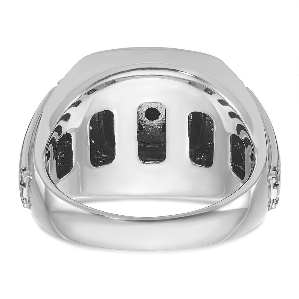 14k White Gold IBGoodman Men's Polished and Satin Ring Mounting