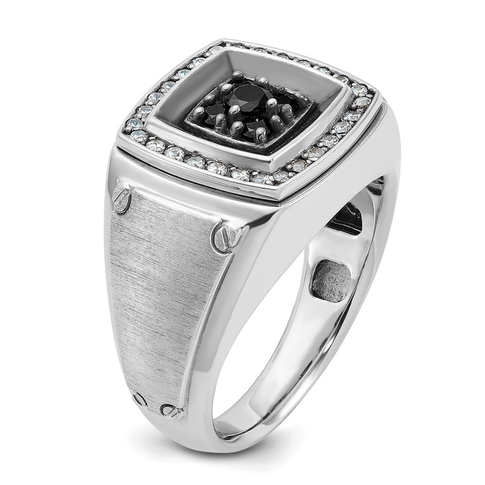 14k White Gold IBGoodman Men's Polished and Satin Ring Mounting