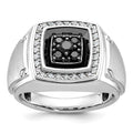 14k White Gold IBGoodman Men's Polished and Satin Ring Mounting