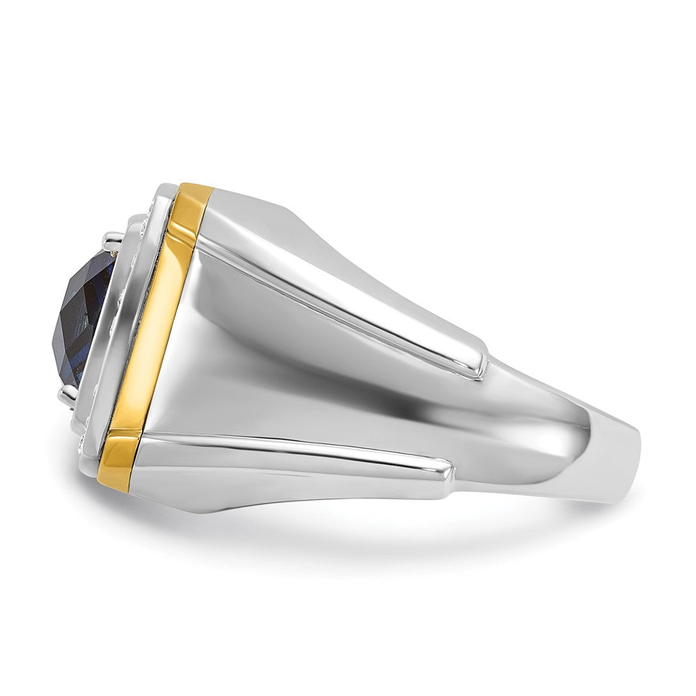14k Two-tone IBGoodman Men's Polished Ring Mounting