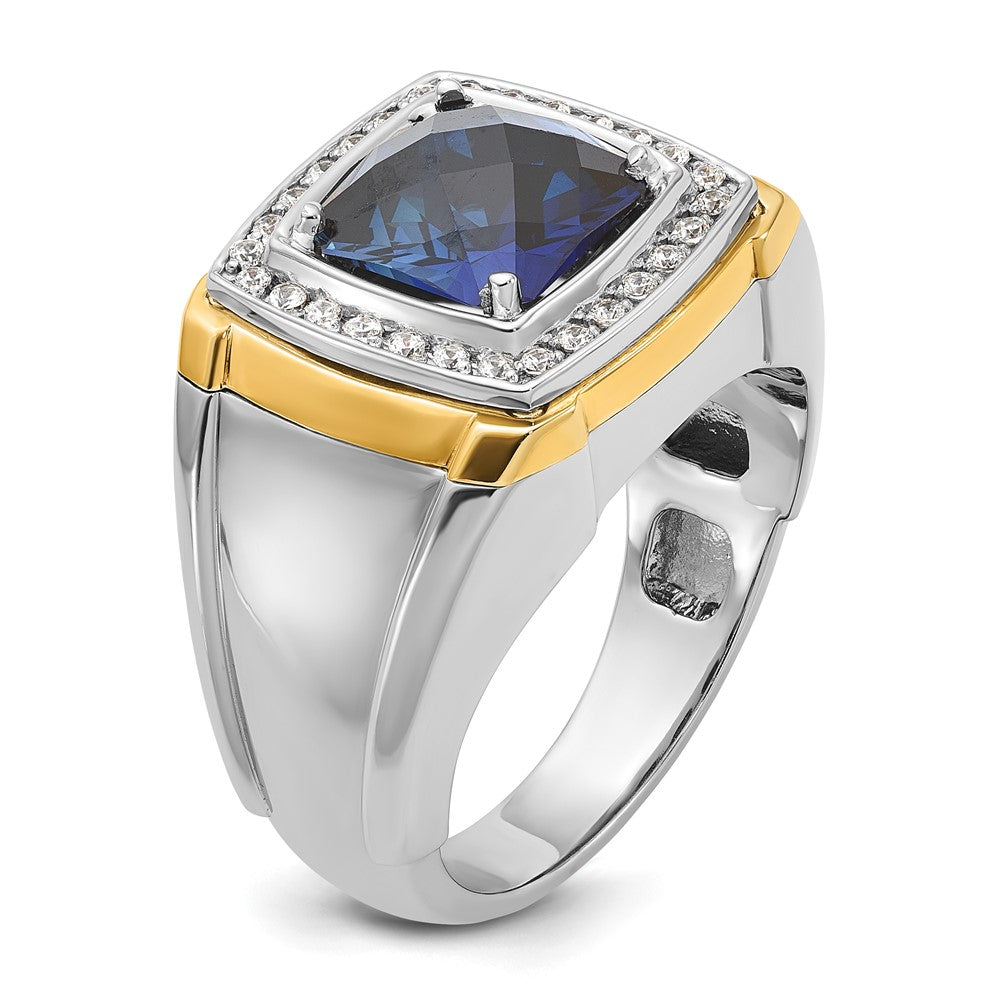 14k Two-tone IBGoodman Men's Polished Ring Mounting