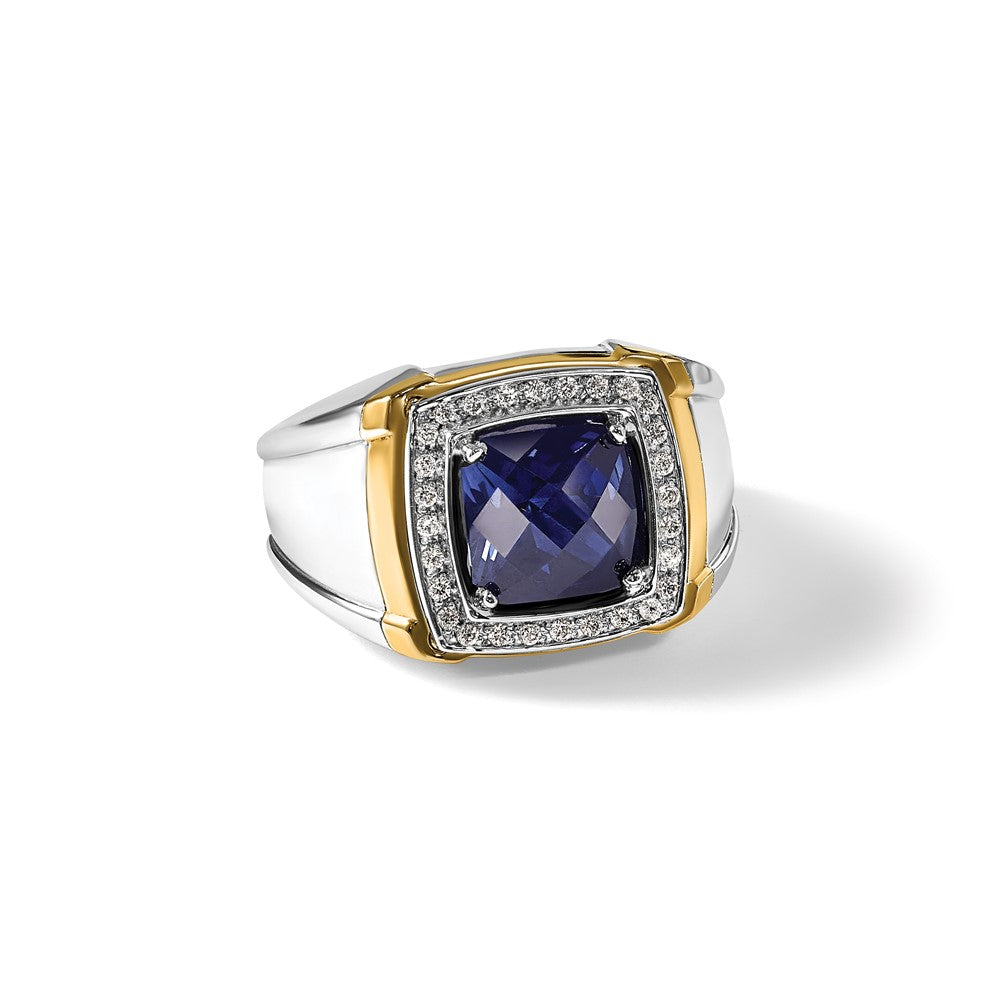 14k Two-tone IBGoodman Men's Polished Ring Mounting