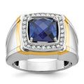 14k Two-tone IBGoodman Men's Polished Ring Mounting