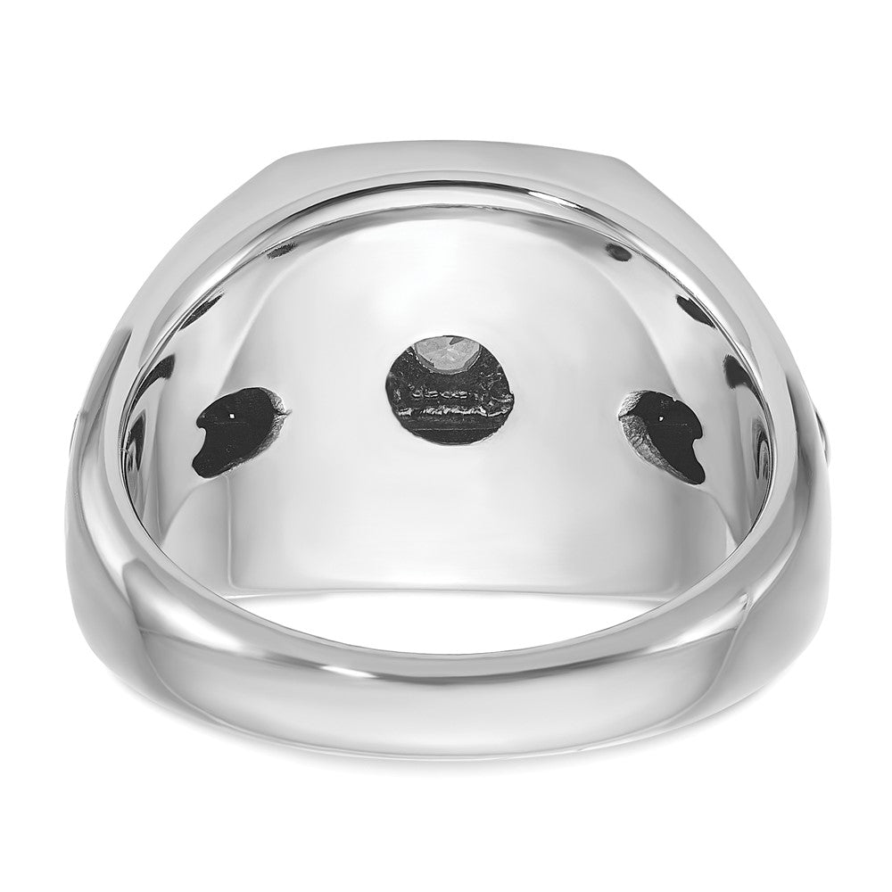 14k White & Rose Gold IBGoodman Men's Polished & Satin Ring Mounting