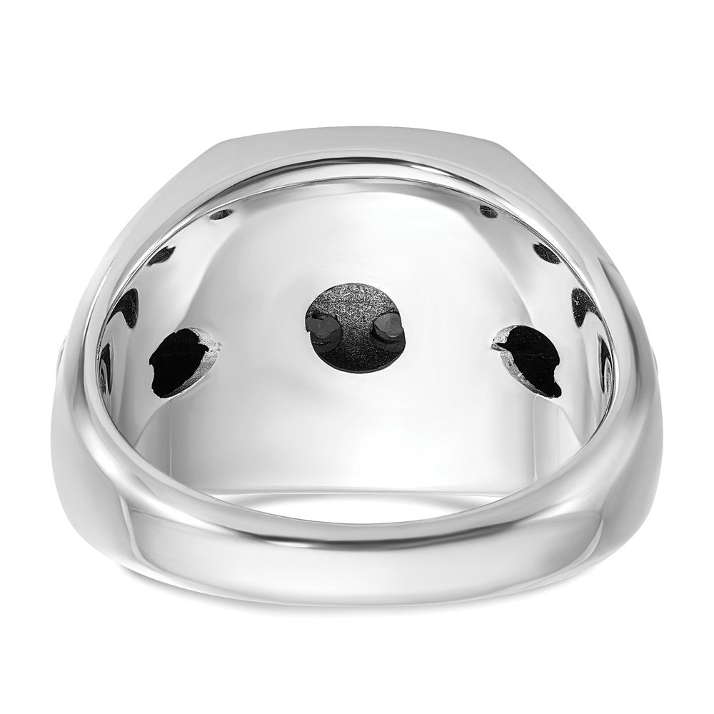 14k White & Rose Gold IBGoodman Men's Polished/Satin Cluster Ring Mtg