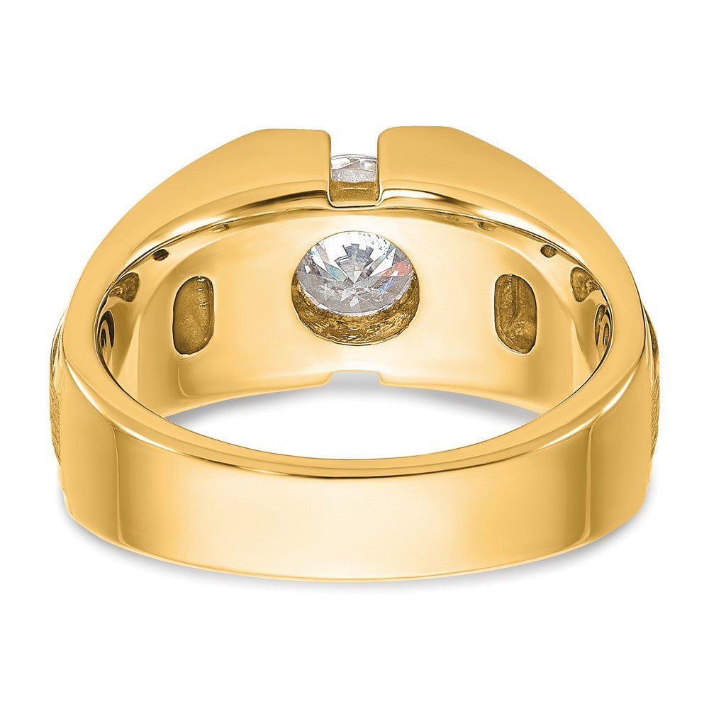 10k IBGoodman Men's Polished and Satin Diamond Ring Mounting