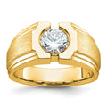 10k IBGoodman Men's Polished and Satin Diamond Ring Mounting