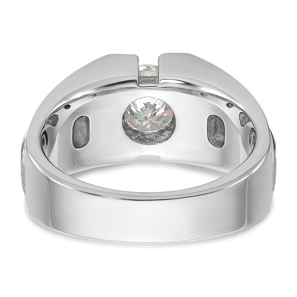 14k White Gold IBGoodman Men's Polished/Satin Diamond Ring Mounting