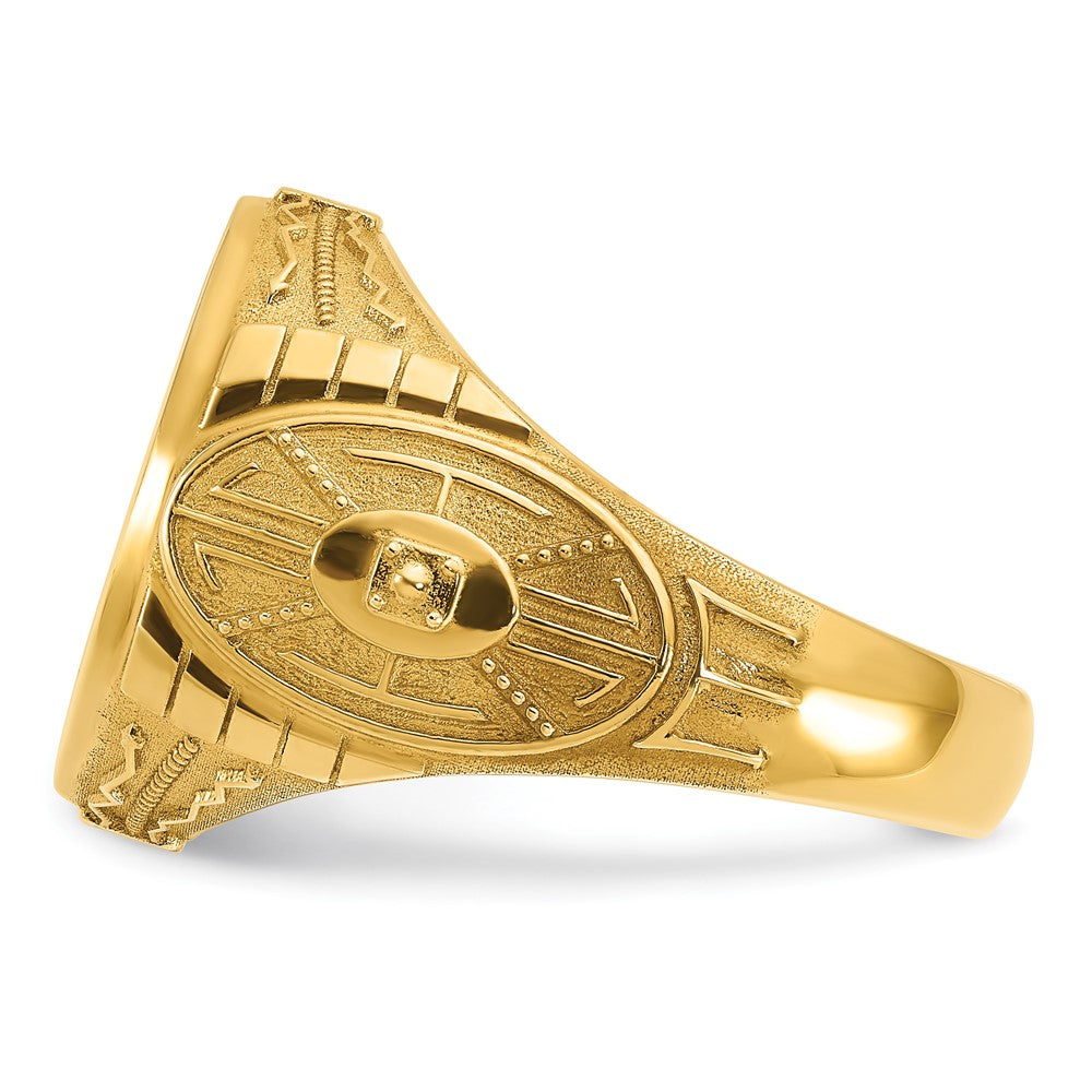 10k IBGoodman 18.5x15.75mm Men's Round Signet Ring