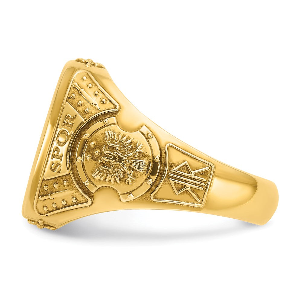 10k IBGoodman 16.5x14.8mm Men's Cushion Signet Ring