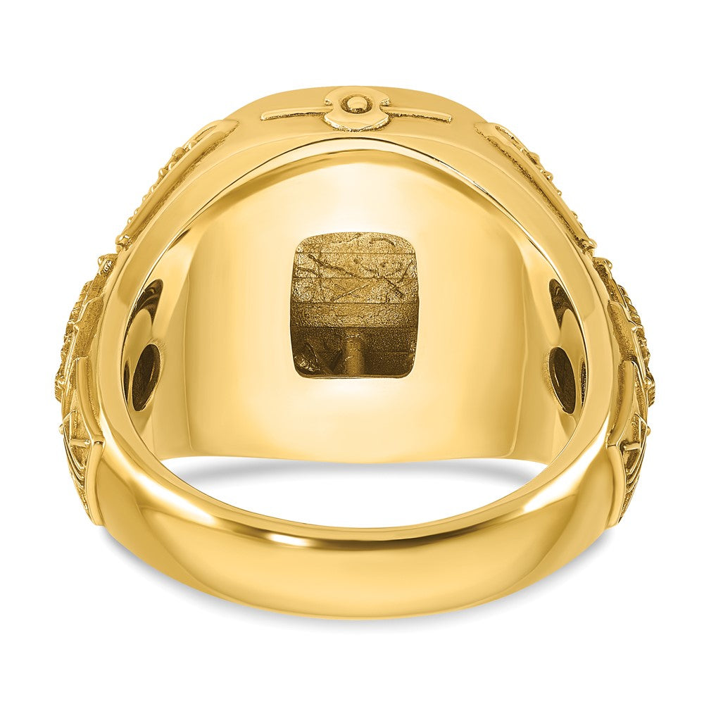 10k IBGoodman 16.5x14.8mm Men's Cushion Signet Ring