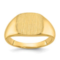 14k IBGoodman 12x12mm Men's Cushion Signet Ring