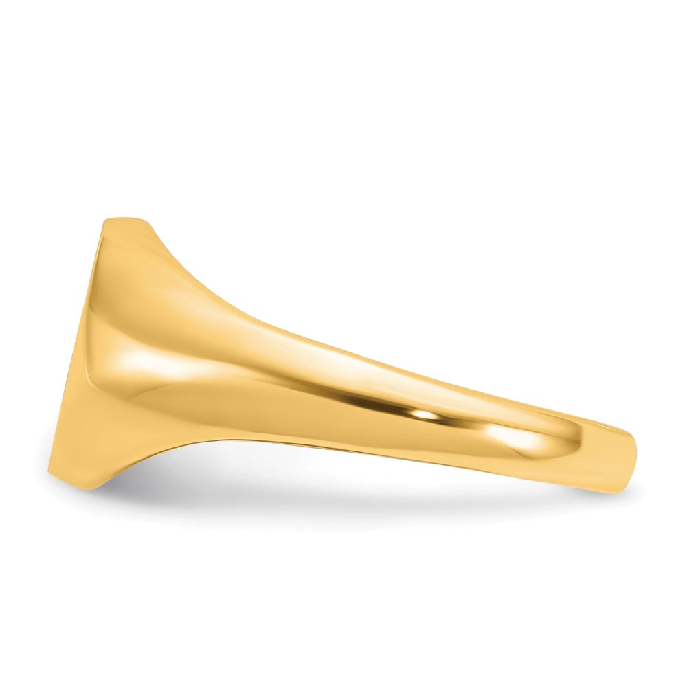 10k IBGoodman 12x10mm Men's Round Signet Ring
