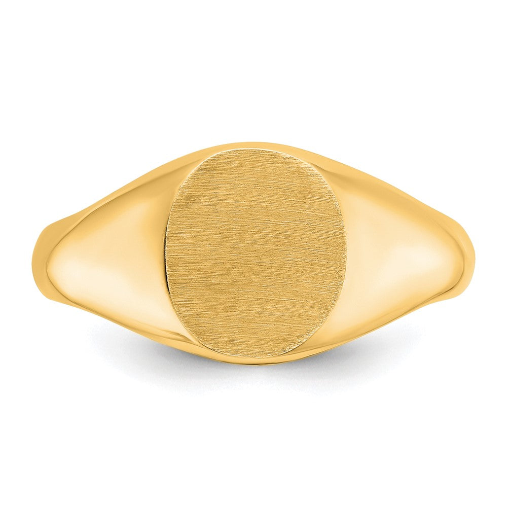 10k IBGoodman 12x10mm Men's Round Signet Ring