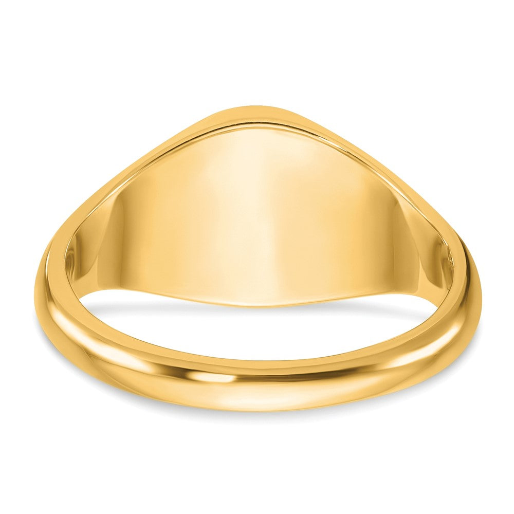 10k IBGoodman 12x10mm Men's Round Signet Ring