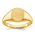 10k IBGoodman 12x10mm Men's Round Signet Ring