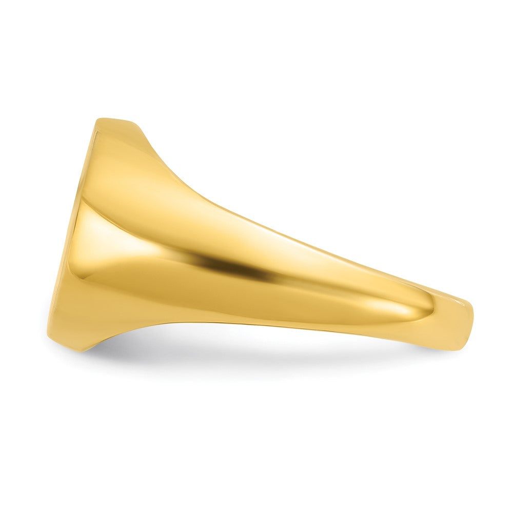 10k IBGoodman 14x12mm Men's Oval Signet Ring