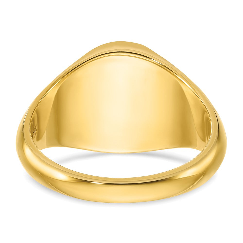10k IBGoodman 14x12mm Men's Oval Signet Ring