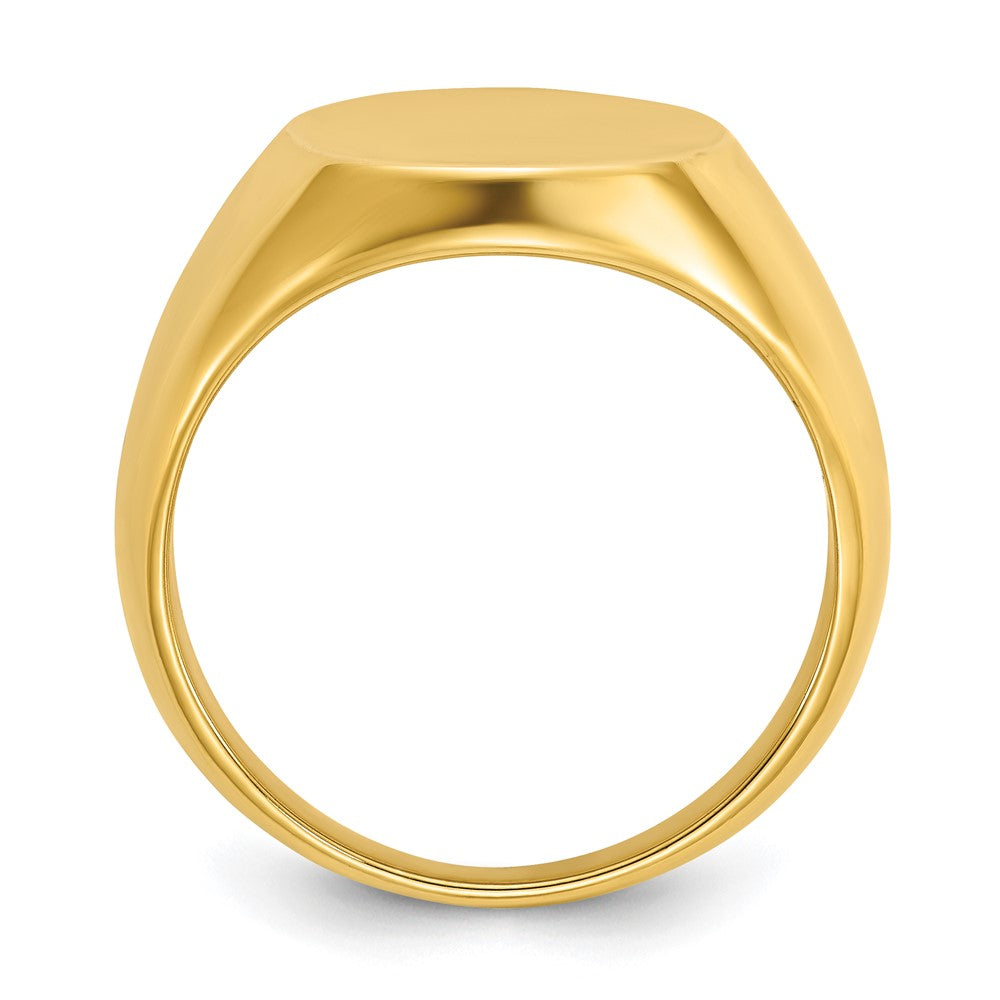 10k IBGoodman 16x14mm Men's Round Signet Ring