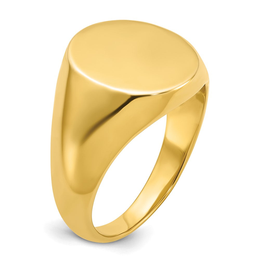 10k IBGoodman 16x14mm Men's Round Signet Ring