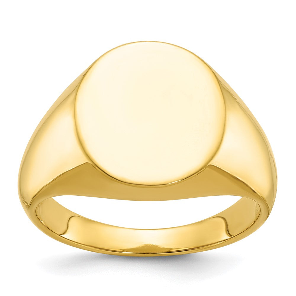 10k IBGoodman 16x14mm Men's Round Signet Ring