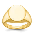 10k IBGoodman 16x14mm Men's Round Signet Ring