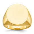 10k IBGoodman 20x18mm Men's Round Signet Ring