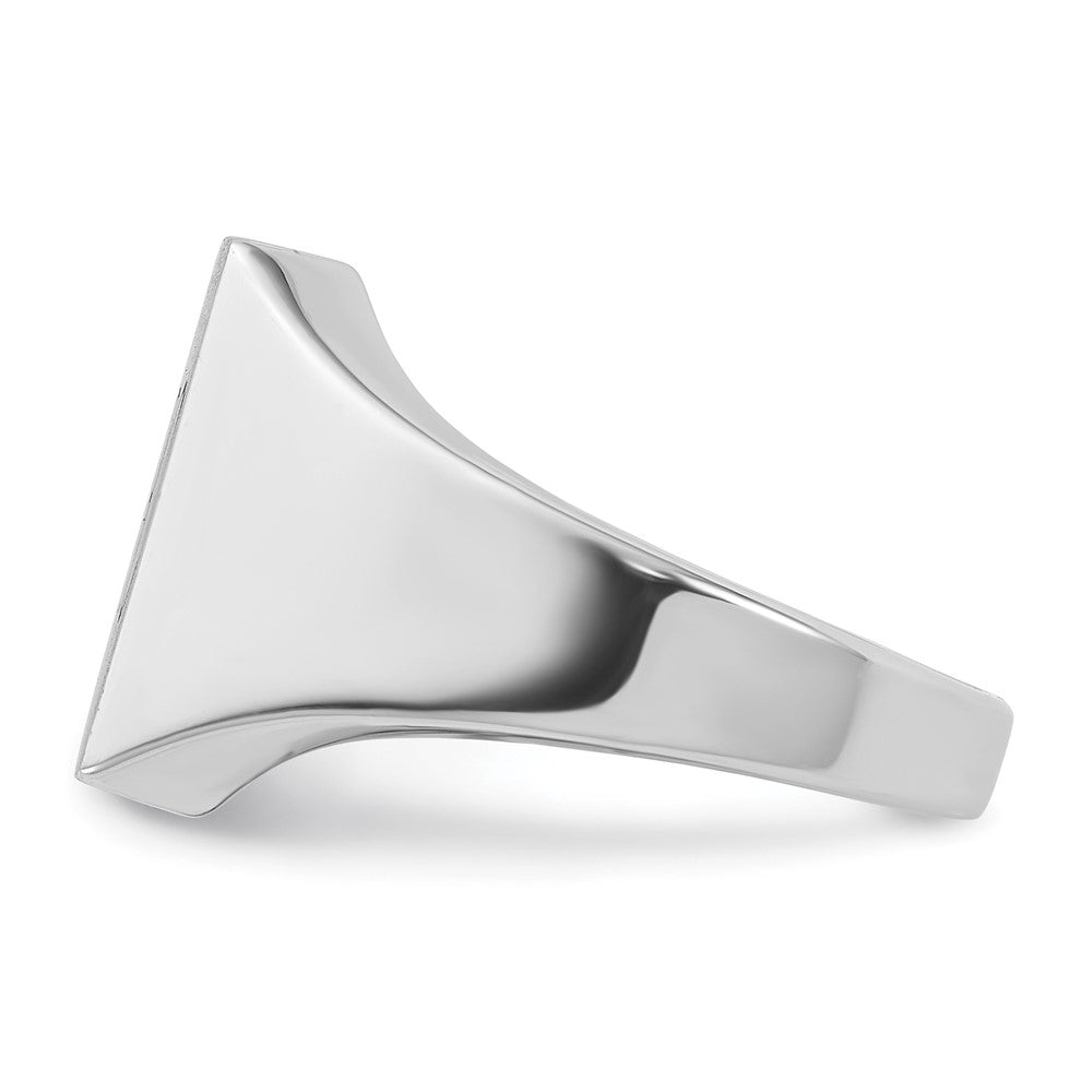 14k White Gold IBGoodman 16x16mm Men's Square Signet Ring