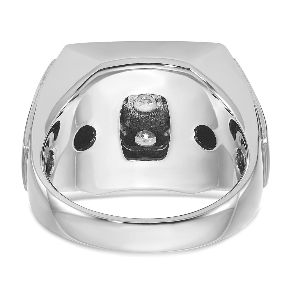 14k Two-tone IBGoodman Men's Polished Square Cluster Ring Mounting