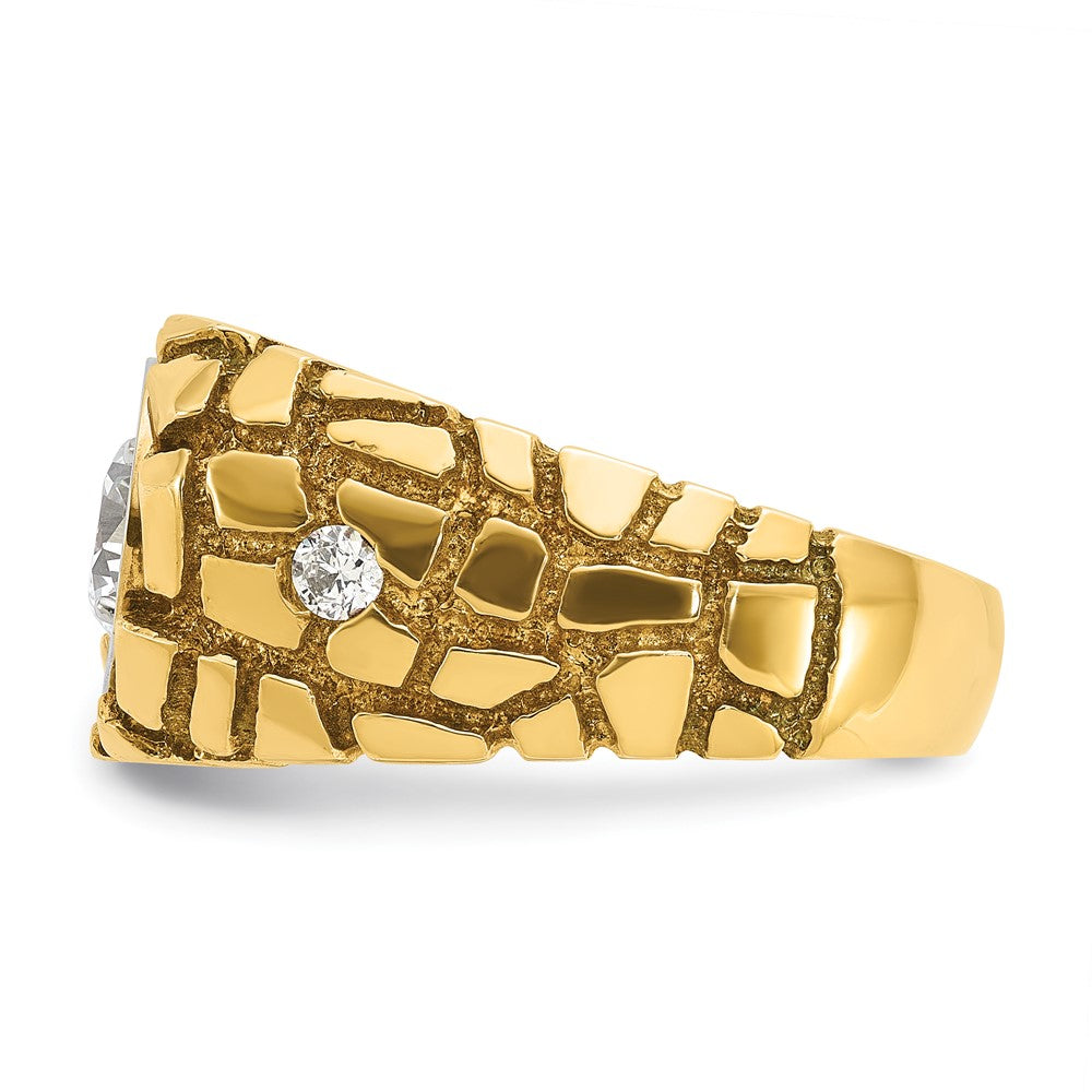 14k Two-tone IBGoodman Men's Diamond Nugget Complete Ring