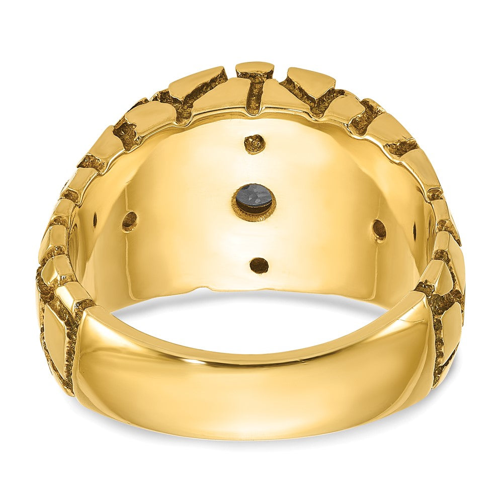 14k Two-tone IBGoodman Men's Diamond Nugget Ring Mounting