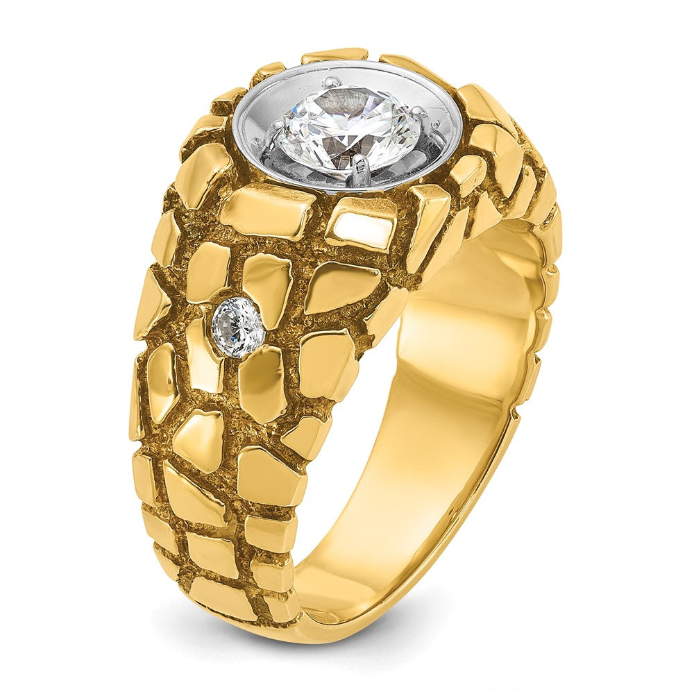 14k Two-tone IBGoodman Men's Diamond Nugget Ring Mounting