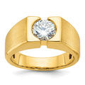14k IBGoodman Men's Polished and Satin Diamond 3ct Ring Mounting