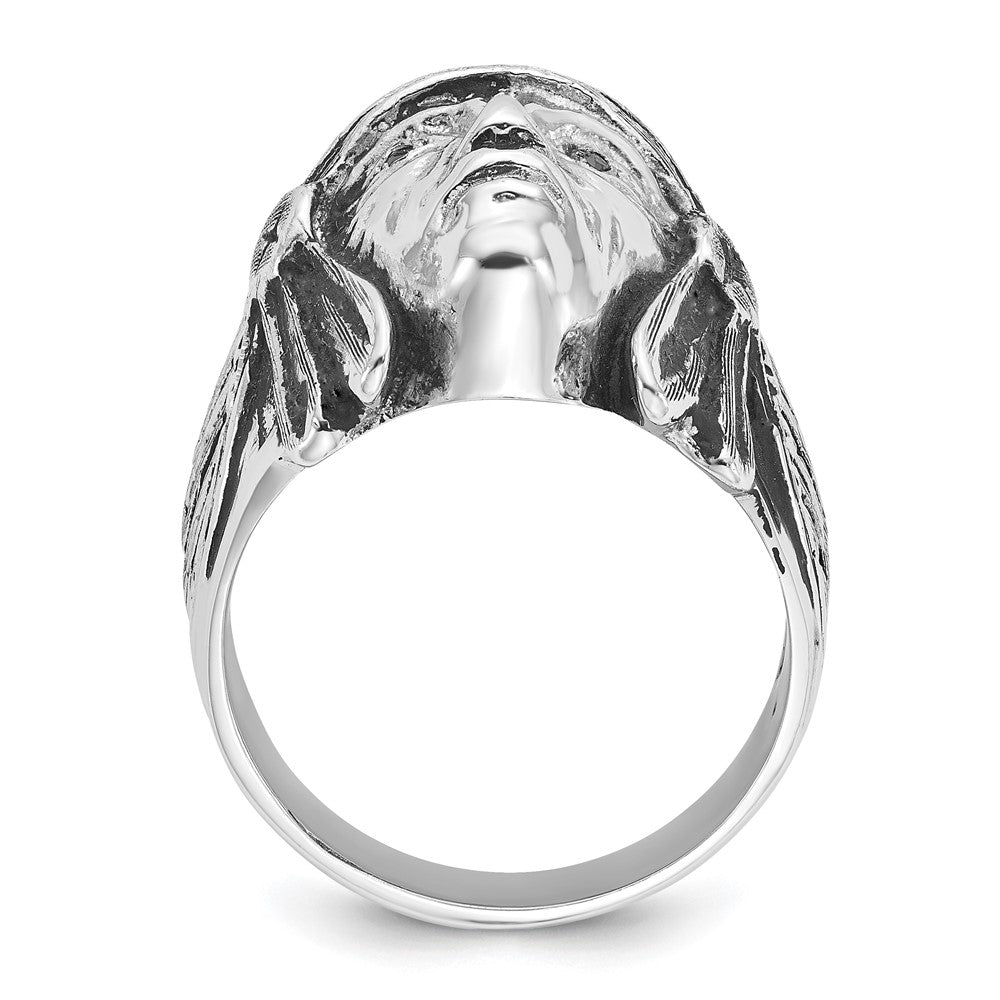 14kw IBGoodman Men's Antiqued Black Diamond Native Headdress Complete Ring