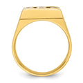 14k IBGoodman Men's Polished 3-Stone Ring Mounting