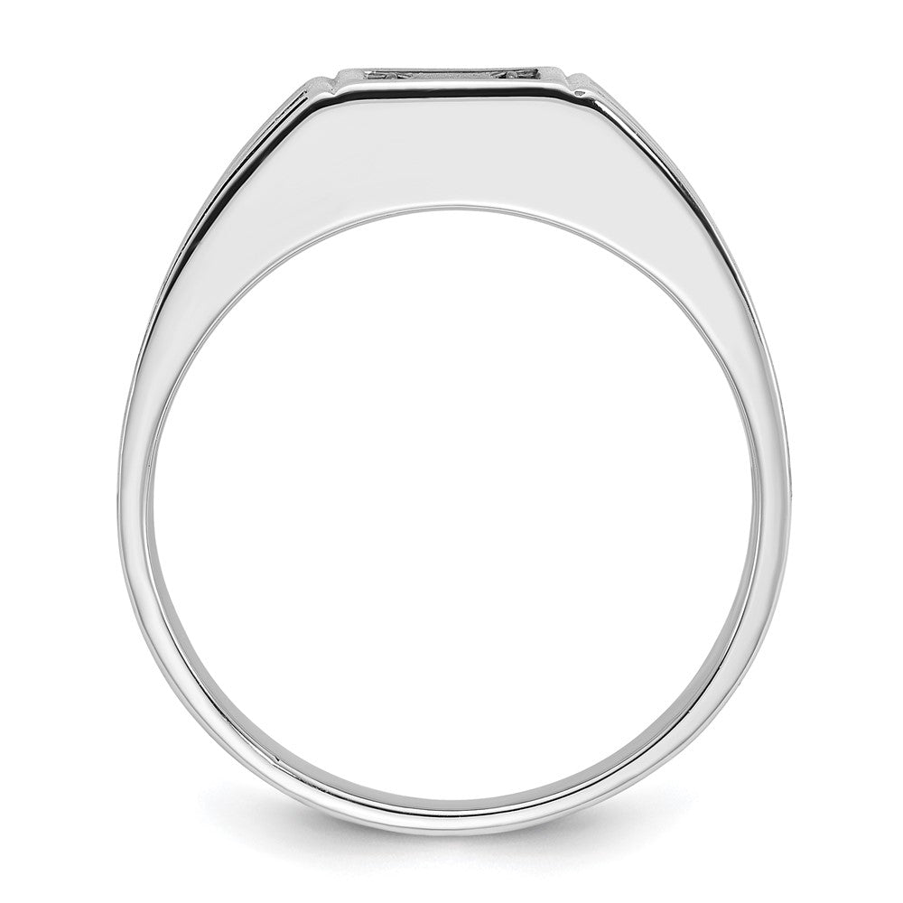 14k White Gold w/Blk RH IBGoodman Black/White Diamond Complete Ring