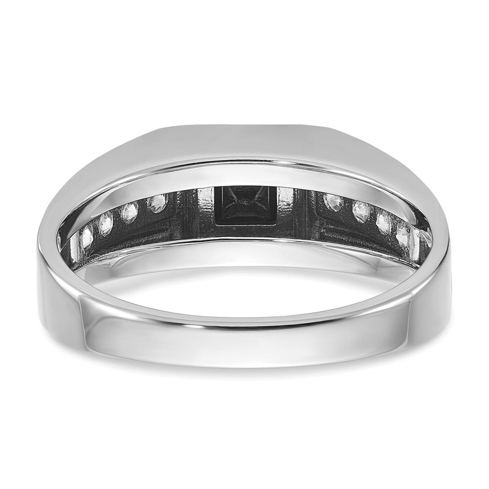 14k White Gold w/Blk RH IBGoodman Black/White Diamond Complete Ring