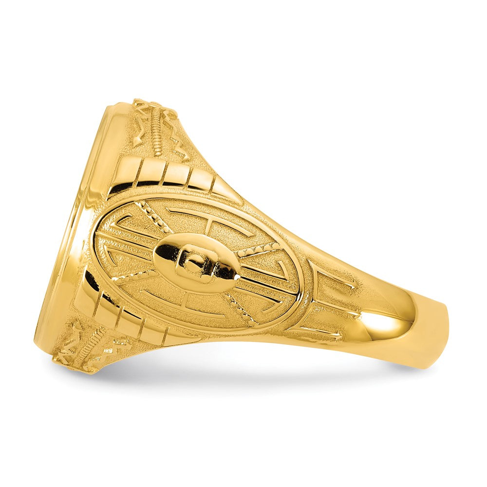 14k Two-Tone Engravable Round Signet ring
