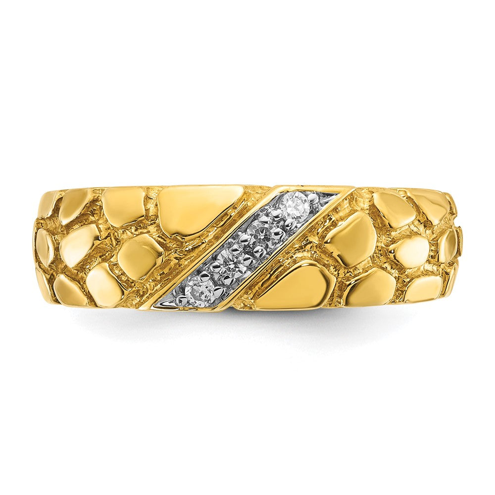 14k IBGoodman Men's Diamond Nugget Complete Ring