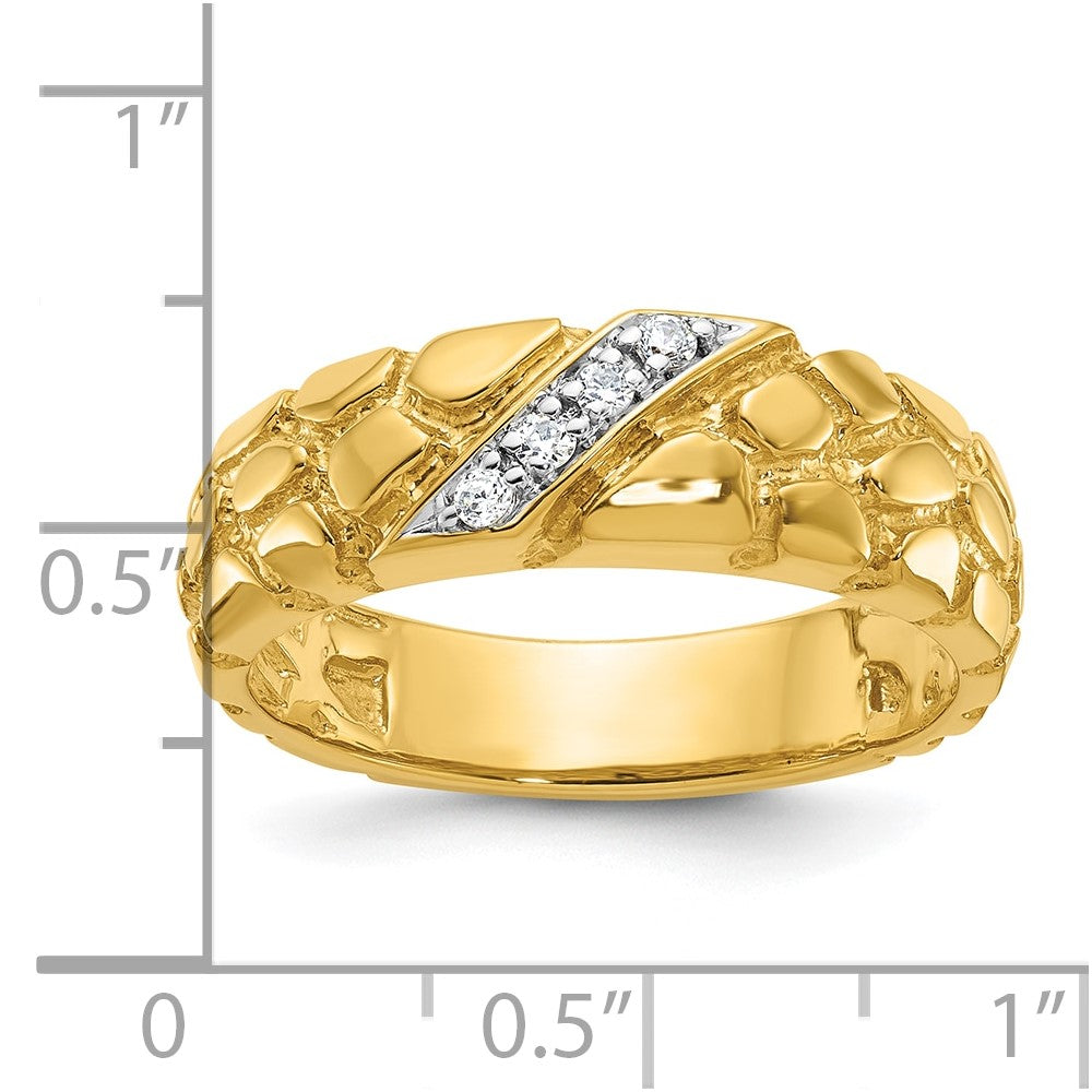 14k IBGoodman Men's Diamond Nugget Ring Mounting