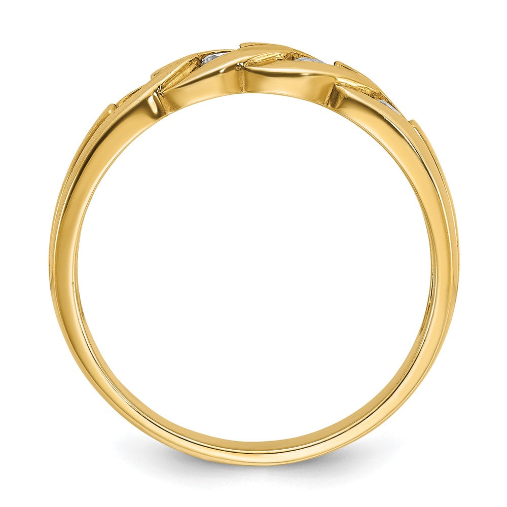 14k IBGoodman Men's Link Design Diamond Ring Mounting