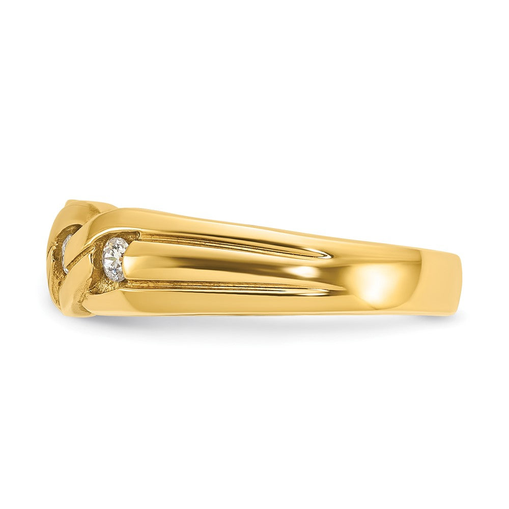 14k IBGoodman Men's Link Design Diamond Ring Mounting