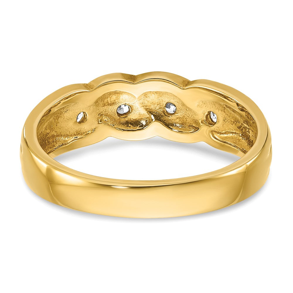 14k IBGoodman Men's Link Design Diamond Ring Mounting