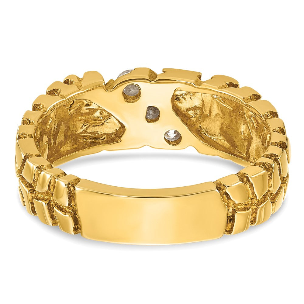 14k IBGoodman Men's Diamond Nugget Complete Ring
