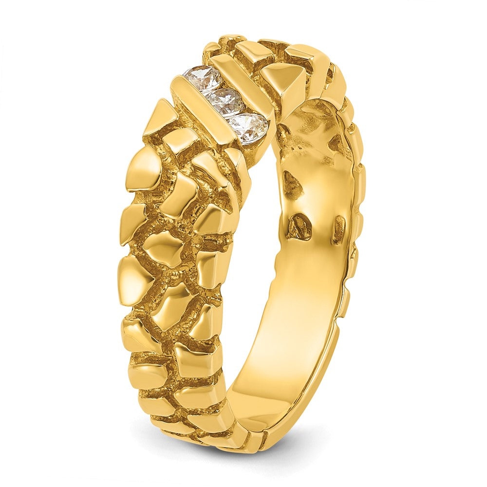 14k IBGoodman Men's Diamond Nugget Complete Ring